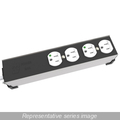 Hammond Medical in. 15A H.D. 4 Outlet Strip, 12 ft. cord, Outlets Front, Black 1584T4DH